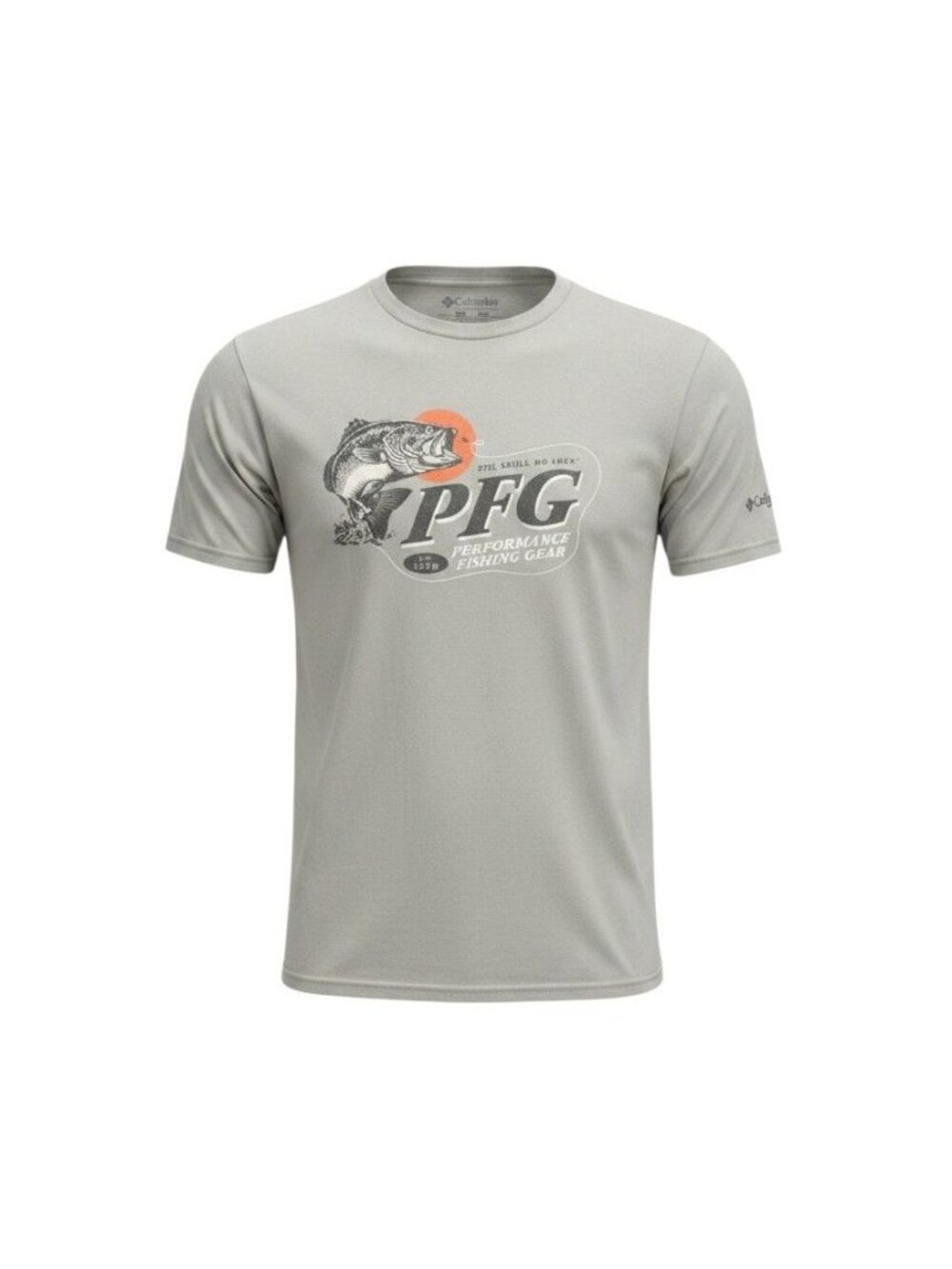 Columbia PFG Mens Graphic Tee Gray Short Sleeve Performance Fishing Gear TG